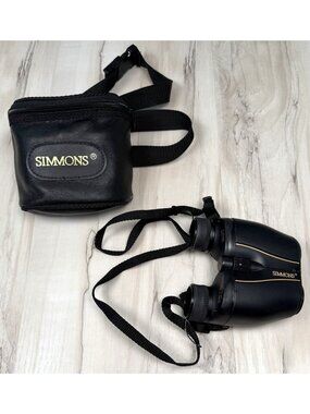 SIMMONS 7-15x25 Compact BINOCULARS Model 24157 Fully Coated Optics w/ Case Strap